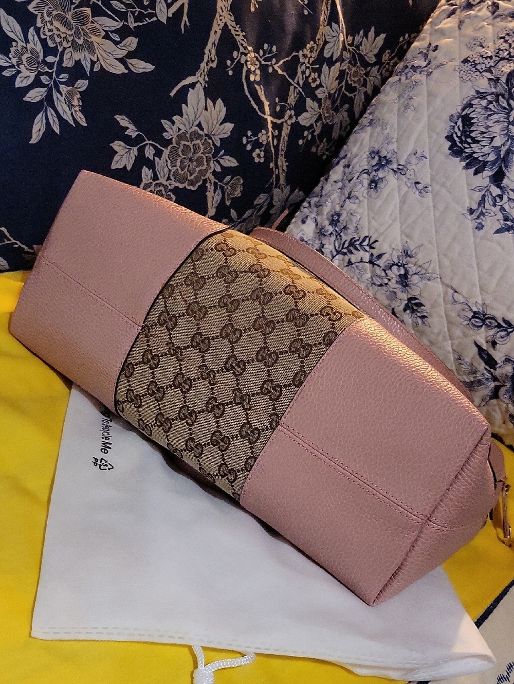 Authentic GUCCI Bree GG canvas with pink leather - medium tote - Picture 4 of 10